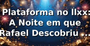 🎰 Plataforma no llxx: A Noite em que Rafael Descobriu o Jogo Certo